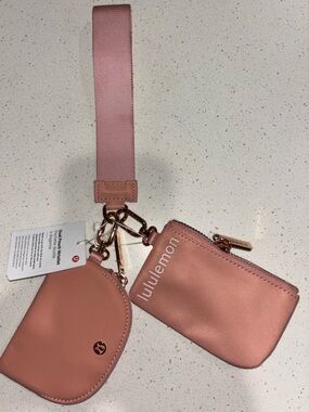 lululemon dual pouch wristlet keychain- Assorted colors